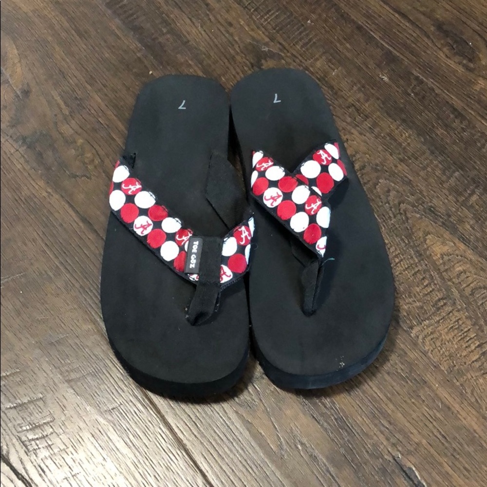 Alabama toe goz flip flops